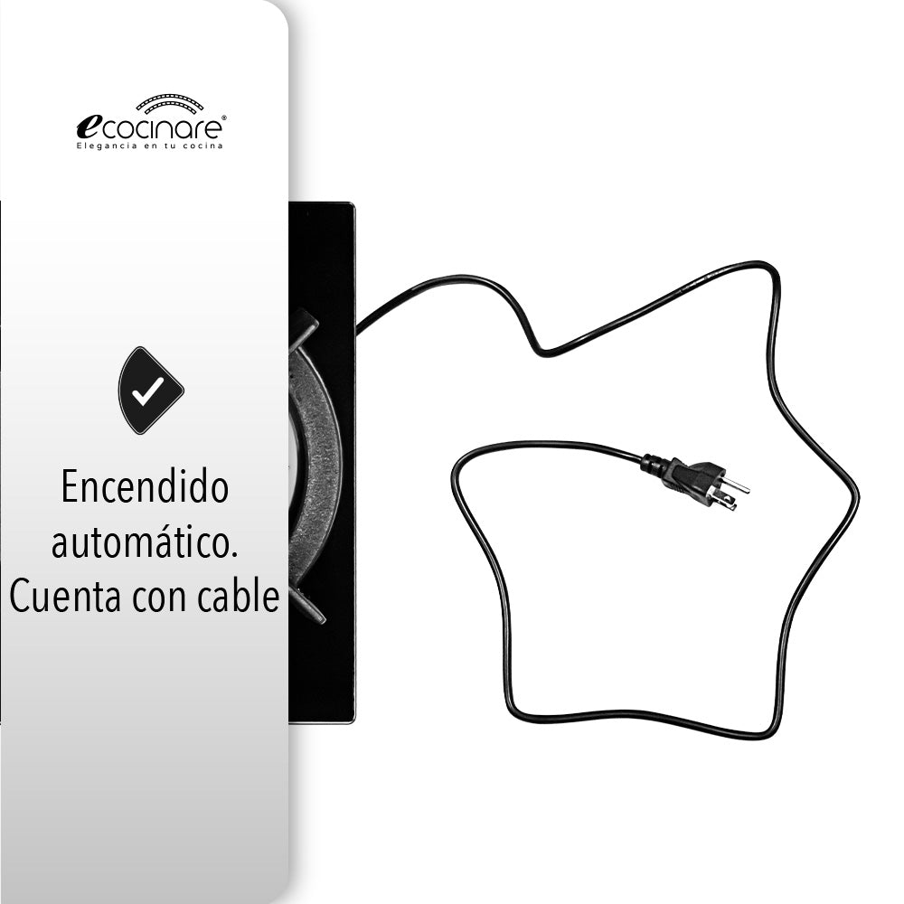 PARRILLA DE GAS DE 2 QUEMADORES DE CRISTAL
