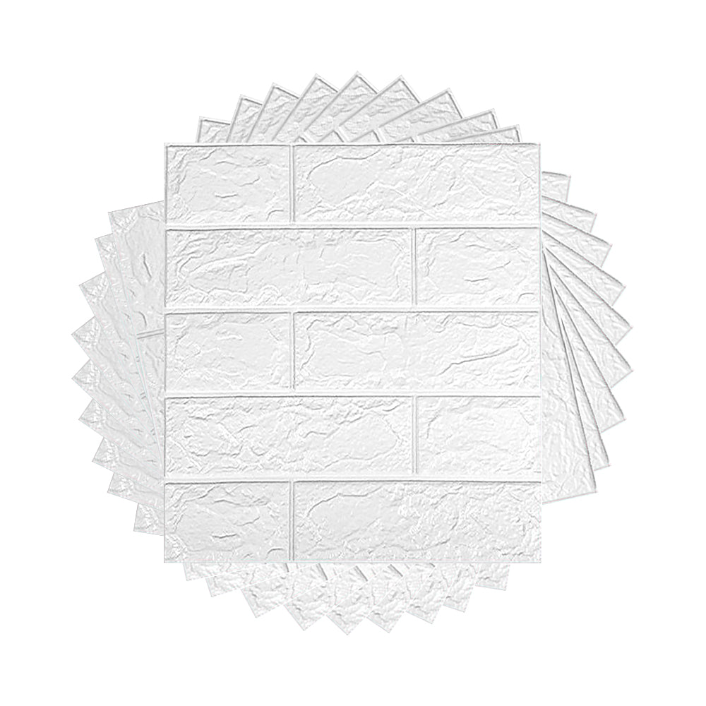PAPEL TAPIZ PATRÓN LADRILLO 10 PZAS COLOR BLANCO