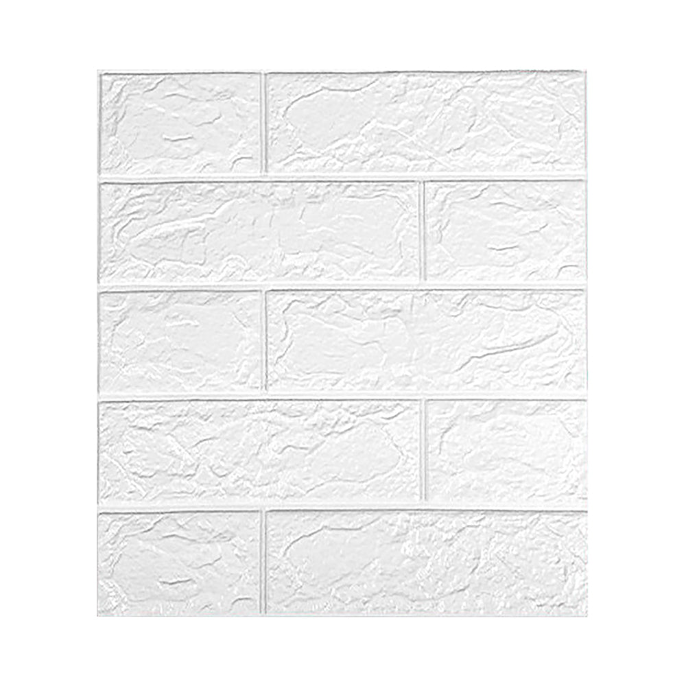 PAPEL TAPIZ PATRÓN LADRILLO 10 PZAS COLOR BLANCO