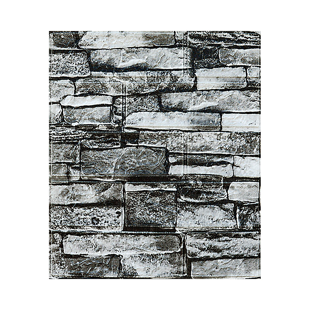 PAPEL TAPIZ PATRÓN PIEDRA 20 PZAS COLOR GRIS