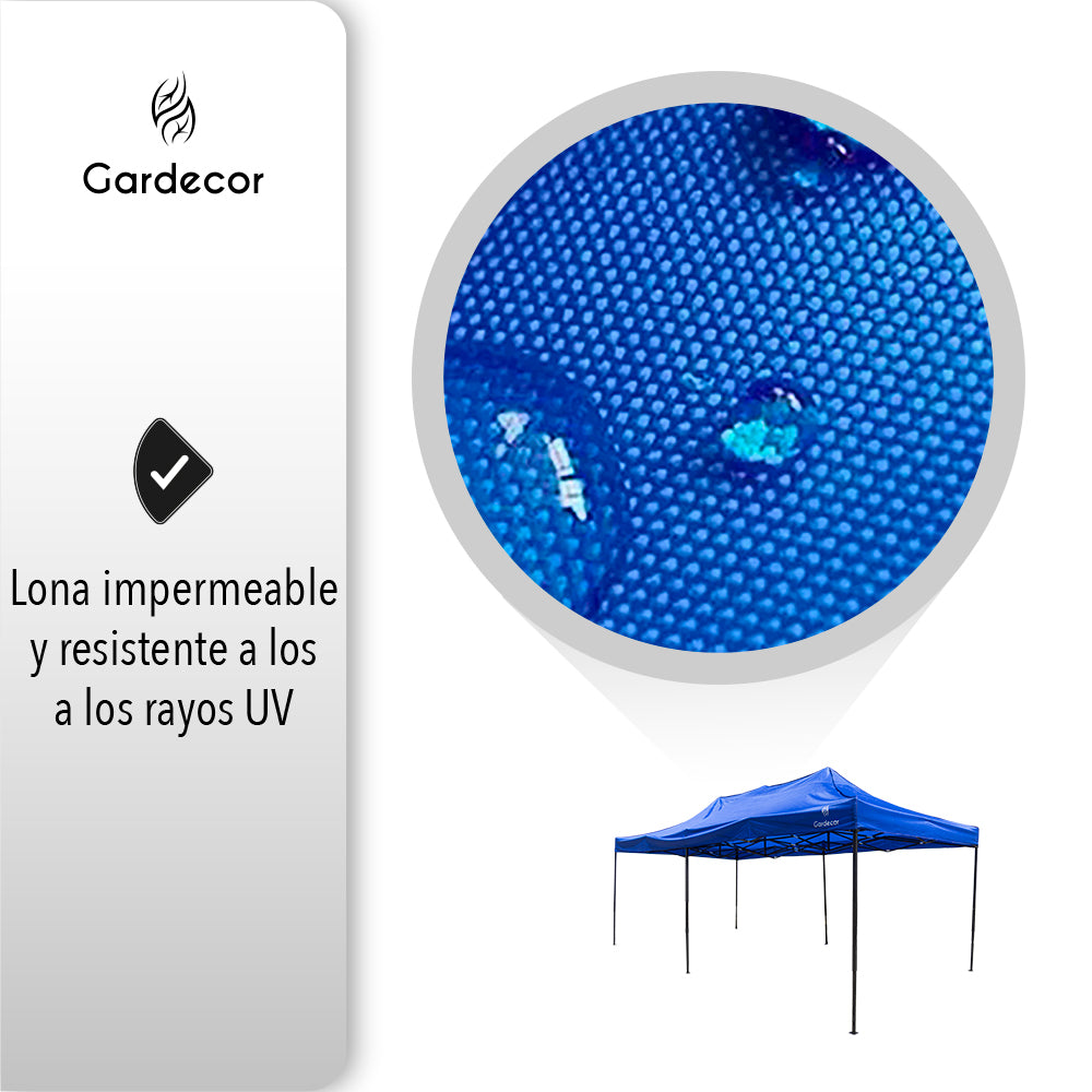 TOLDO TIPO CARPA 3X6 COLOR AZUL (SALDOS)